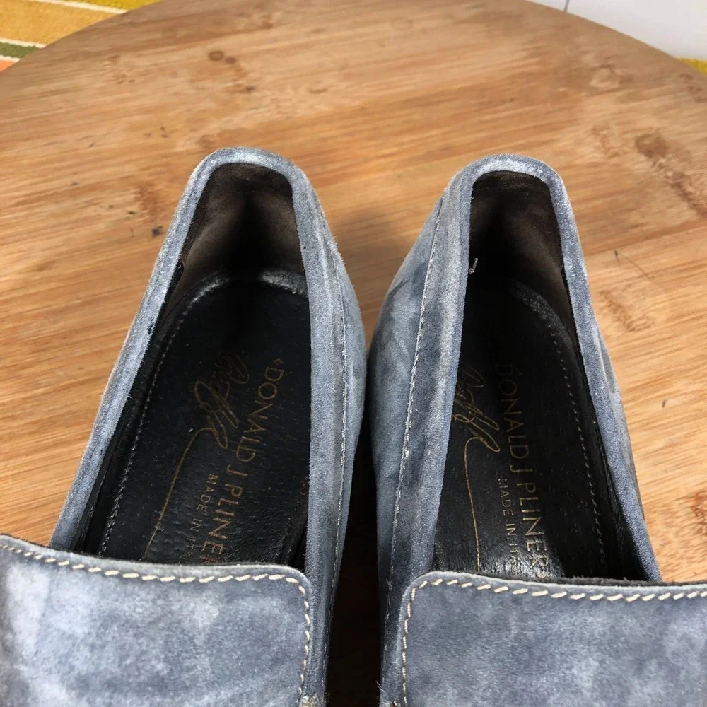Donald Pliner size Mens 7 shoes Blue Leather Penny Classic Dress loafers